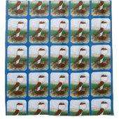 Rideaux De Douche Pouter Pigeon Red Hana (Devant)