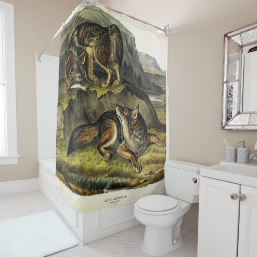 Rideaux De Douche Prairie Wolf (En situation)