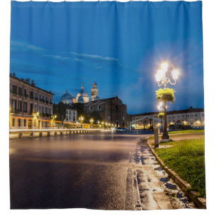 Rideaux De Douche Prato della Valle la nuit à Padova, Italie