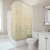 Rideaux De Douche Pré lumineux avec Fleurs sauvages et rayons lumine (En situation)
