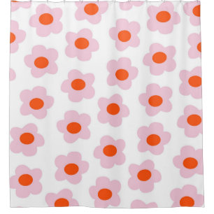 Rideaux De Douche Preppy rose rouge hippie Motif
