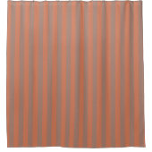 Rideaux De Douche  Preppy Terracotta Stripes Motif géométrique  (Devant)