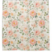 Rideaux De Douche Pretty Peach Flowers Bridal Shower (Devant)