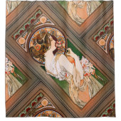 Rideaux De Douche Primrose par Alphonse Mucha (Devant)
