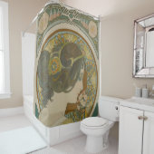 Rideaux De Douche Primrose par Alphonse Mucha (1899) (En situation)