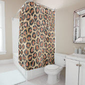 Rideaux De Douche Prince d'Or noir Brown Leopard (En situation)