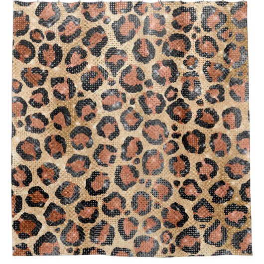 Rideaux De Douche Prince d'Or noir Brown Leopard (Devant)