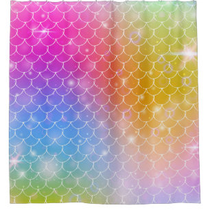 Rideaux De Douche Princesse Mermaid : Arrière - plan de Kawaii Scale