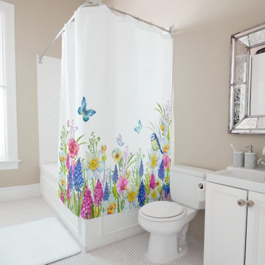 Rideaux De Douche Printemps (En situation)
