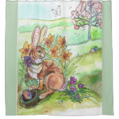 Rideaux De Douche Printemps du Bunny de Pâques (Devant)