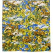 Rideaux De Douche Printemps fleurs Butercup dans les nuages (Devant)