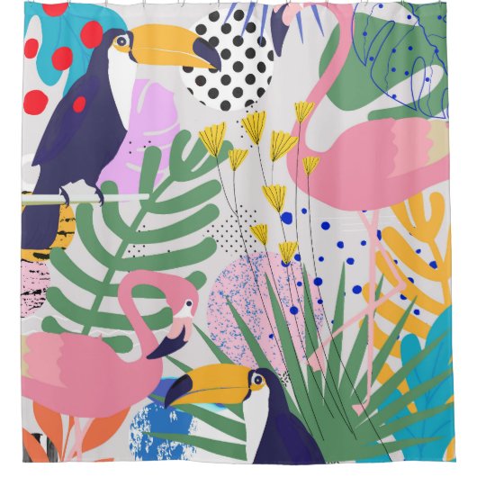 Rideaux De Douche Printemps tropical (Devant)