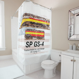 Rideaux De Douche Profil de la locomotive Southern Pacific GS-4 Dayl