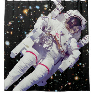 Rideaux De Douche Promenade spatiale en jetpack astronaute en orbite