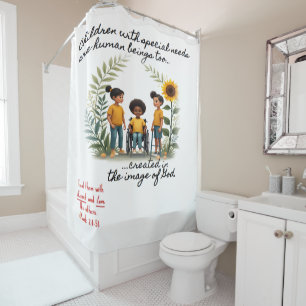 Rideaux De Douche Promotion des enfants avec des besoins spéciaux ri