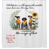 Rideaux De Douche Promotion des enfants avec des besoins spéciaux ri (Devant)