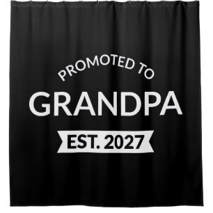 Rideaux De Douche Promu Grand-père Estimé 2027 Nouveau Papa II
