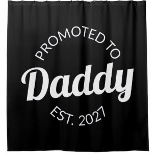 Rideaux De Douche Promu Papa 2027 Futur Papa Cadeau Baby Shower Je
