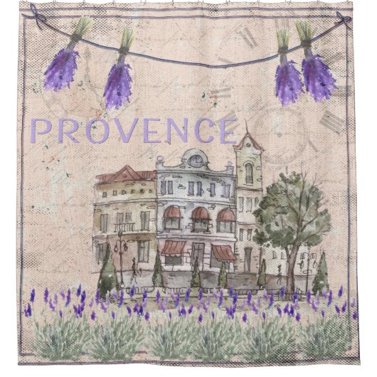 Rideaux De Douche Provence France Lavender Flower Summer Love (Devant)