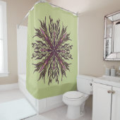 Rideaux De Douche Psychedelic Eye Plant - Surreal Botanical Mandala (En situation)