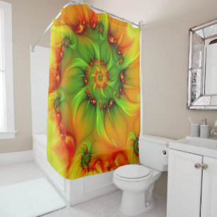 Rideaux De Douche Psychédélique colorée moderne art Abstrait fractal