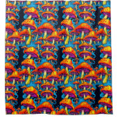 Rideaux De Douche Psychédélique Rétro Trippy Champhrooms (Devant)