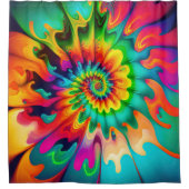 Rideaux De Douche Psychédélique Tie Dye Retro Surreal (Devant)