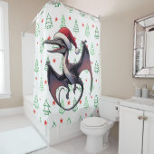 Rideaux De Douche Pterodactyle de Noël (En situation)