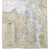 Rideaux De Douche Puget Sound Graphique nautique 18440 (Devant)