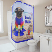 Rideaux De Douche Puggy de plage (En situation)