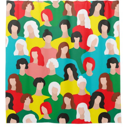 Rideaux De Douche Puissance des filles (Devant)