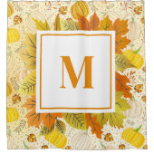 Rideaux De Douche Pumpkins Autumn Fall Harvest Pattern (Devant)
