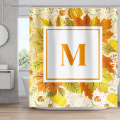 Rideaux De Douche Pumpkins Autumn Fall Harvest Pattern