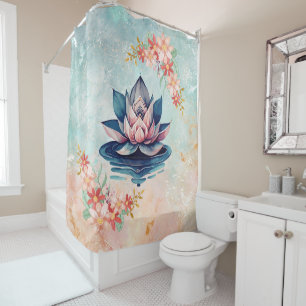 Rideaux De Douche Pureté Décorative Lotus Rose