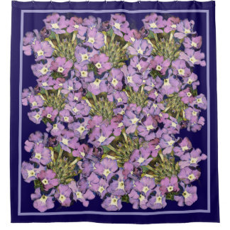 RIDEAUX DE DOUCHE PURPLE AND WHITE FLORAL
