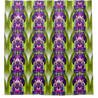 Rideaux De Douche Purple Berries Abstract Nature Art Pattern