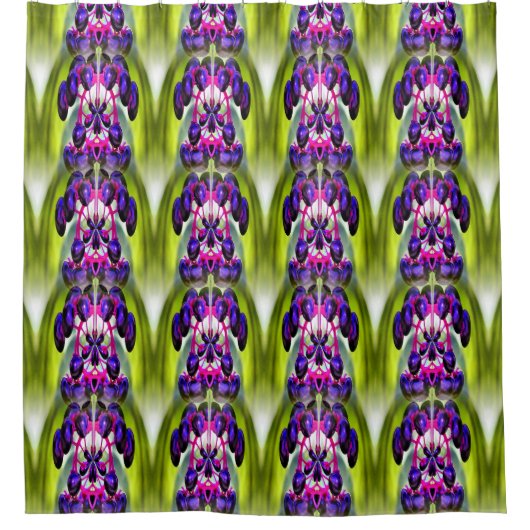 Rideaux De Douche Purple Berries Abstract Nature Art Pattern (Devant)