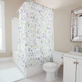 Rideaux De Douche Purple Floral Shower Curtain (En situation)