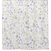 Rideaux De Douche Purple Floral Shower Curtain (Devant)