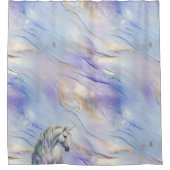 Rideaux De Douche Purple Gold Dream Unicorn (Devant)