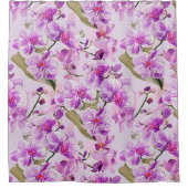 Rideaux De Douche purple orchid floral pattern (Devant)