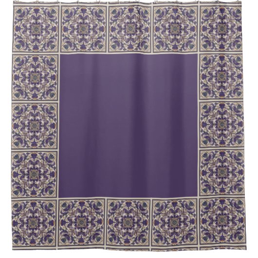 Rideaux De Douche Purple Radial Tiled (Devant)