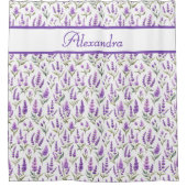 Rideaux De Douche Purple Sage Green Lavender Custom Name (Devant)