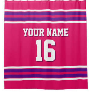 Rideaux De Douche Purple White Stripes Sports Jersey