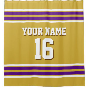 Rideaux De Douche Purple White Stripes Sports Jersey