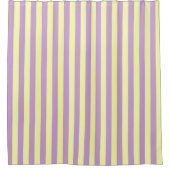 Rideaux De Douche Purple Yellow Pastel Stripes Pattern Modern (Devant)