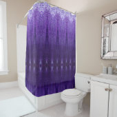 Rideaux De Douche Purples Ikat (En situation)