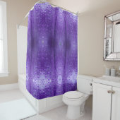 Rideaux De Douche Purples Ikat Zen (En situation)