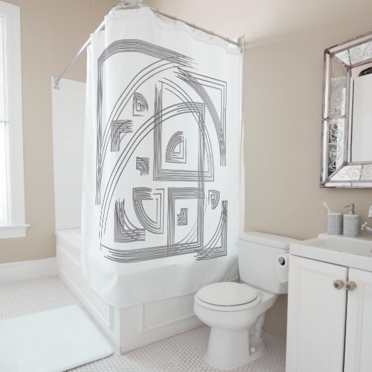 Rideaux De Douche Puzzle Fibonacci (En situation)