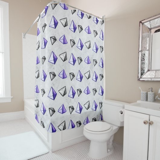 Rideaux De Douche Pyramides Motif Géométrie Math Enseignant (En situation)